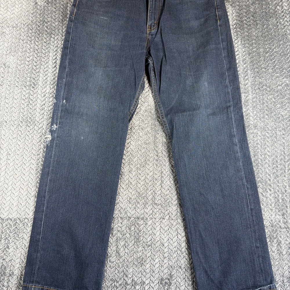 Levi's 514 Jeans Mens 34x30 Blue Straight Fit Dark Wash Denim
